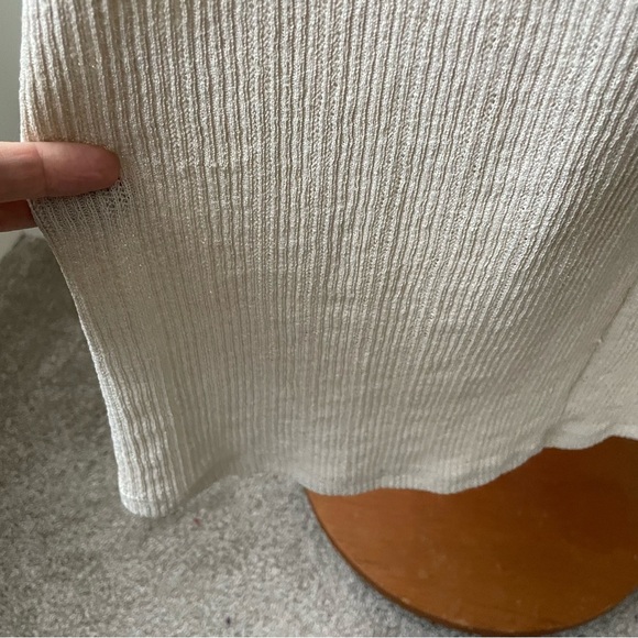 Topshop Maternity Maxi Ribbed Dress Long Sleeve Cream Size 12 Large - Picture 7 of 12
